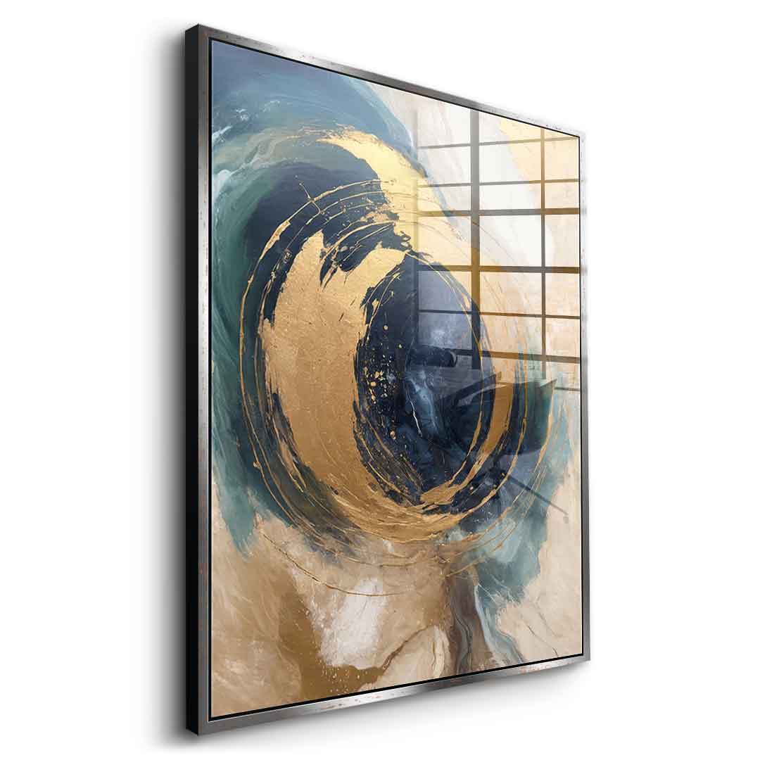 Golden Vortex - Acrylglas