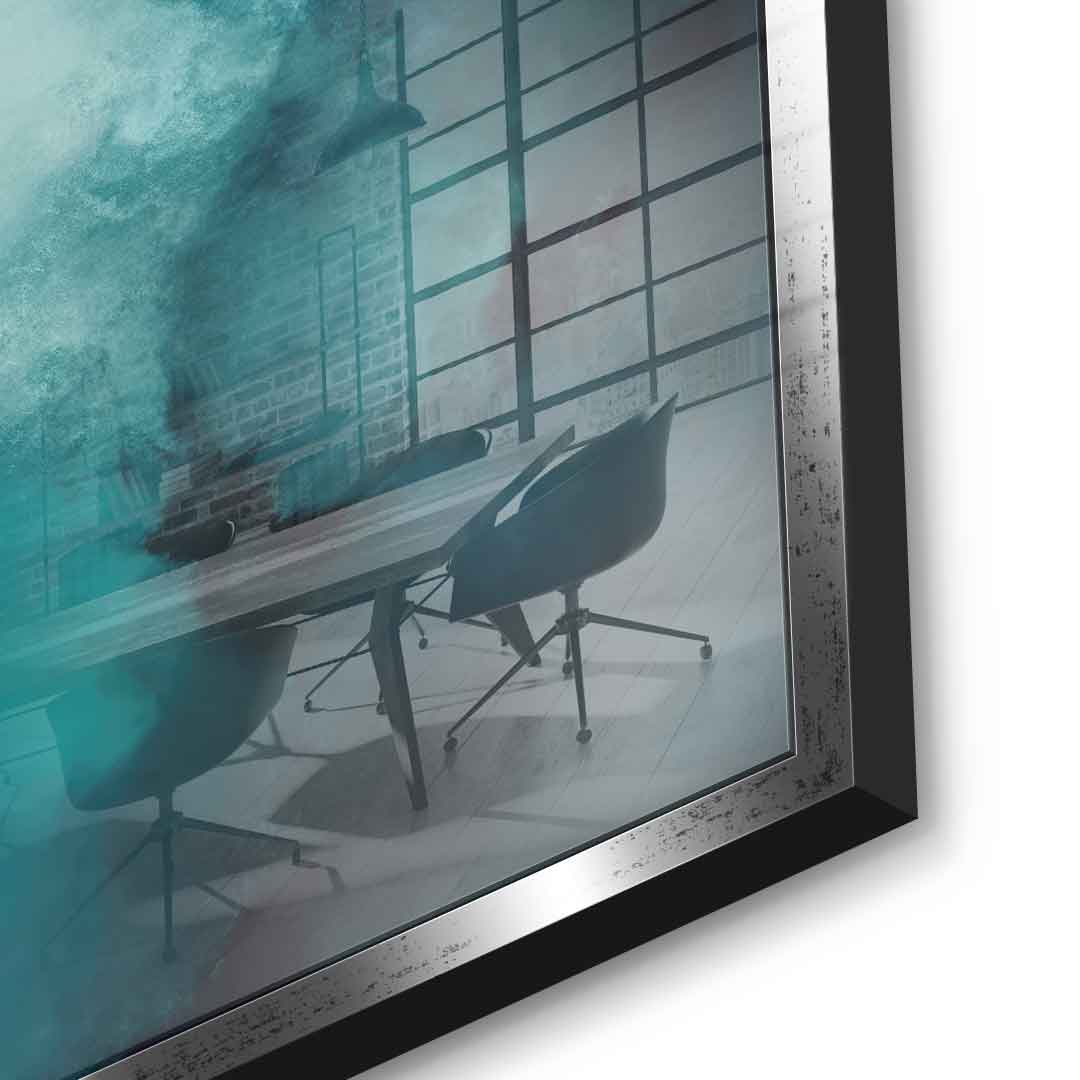 Misty Teal Abyss - Acrylic glass