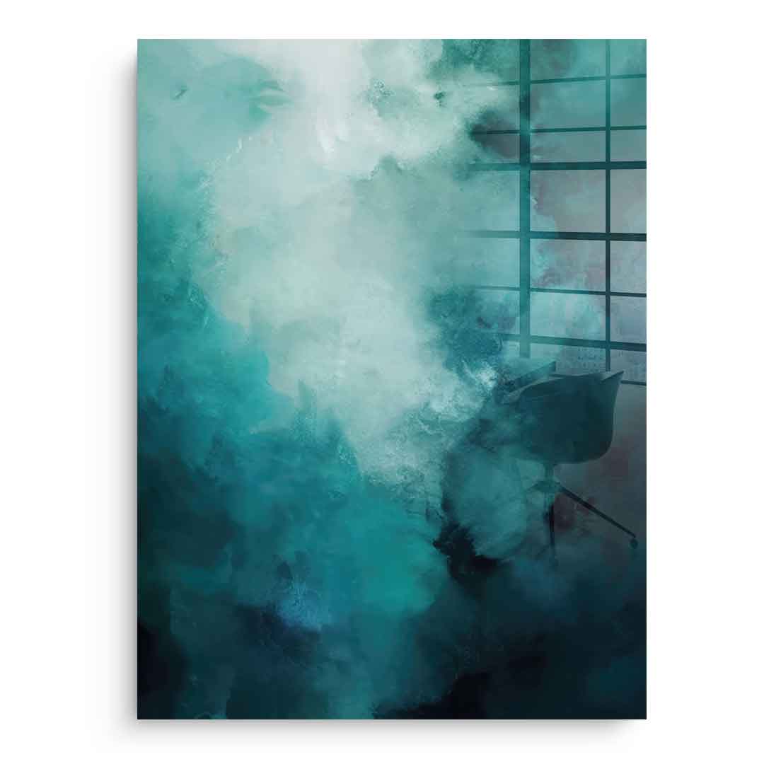 Misty Teal Abyss - Acrylic glass