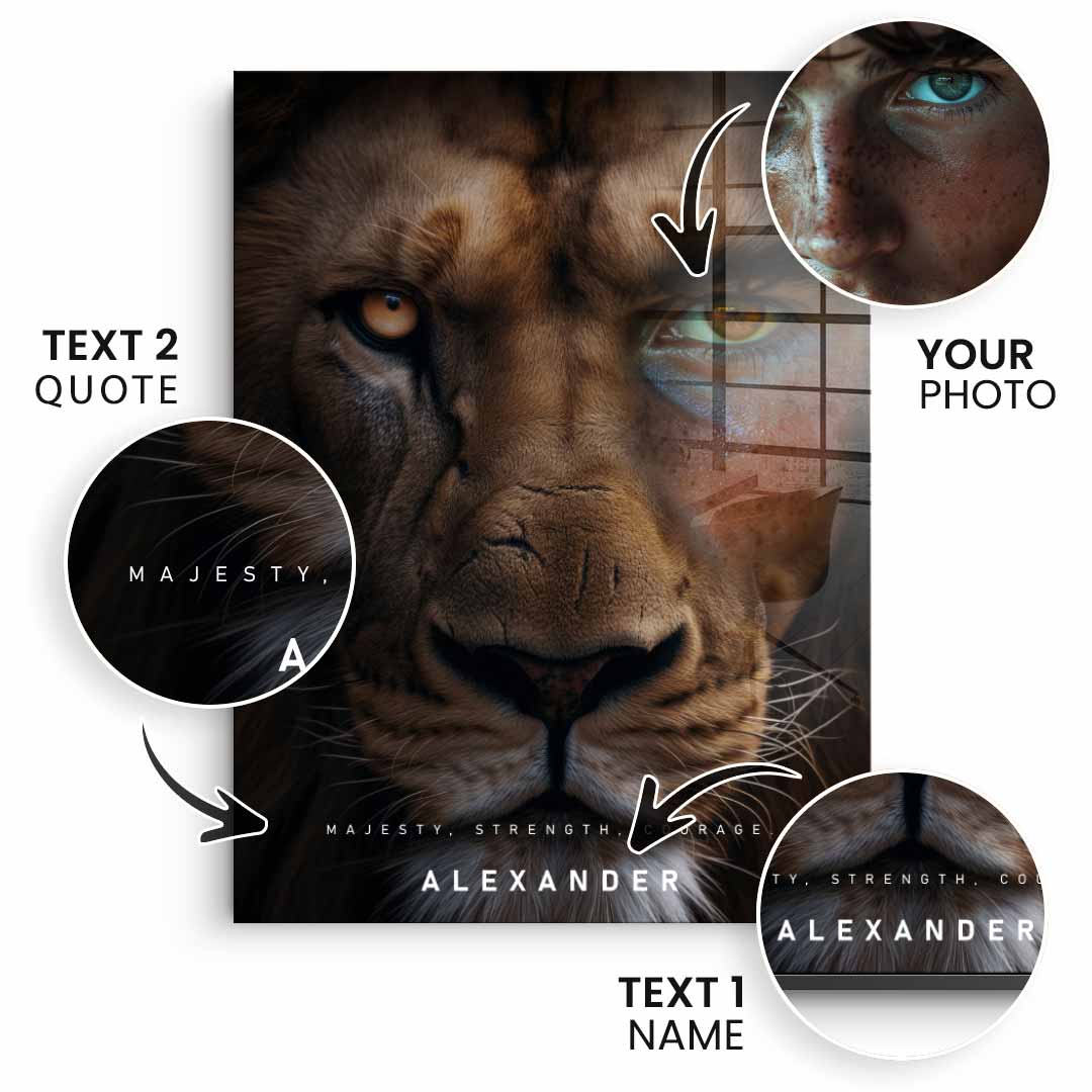 Lion Fusion Personalisierbar - Acrylglas