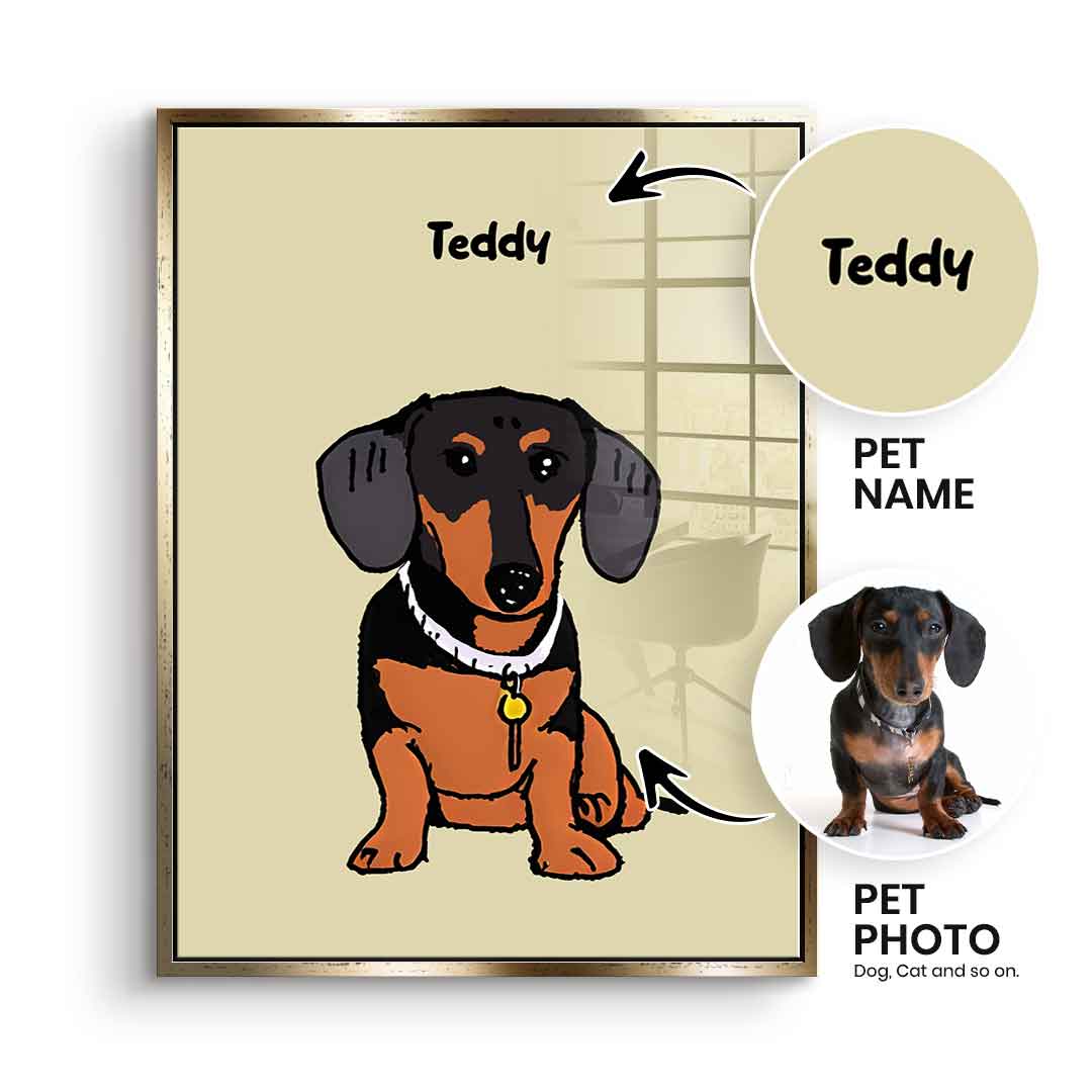 Pet Minimalistic Personalisierbar - Acrylglas