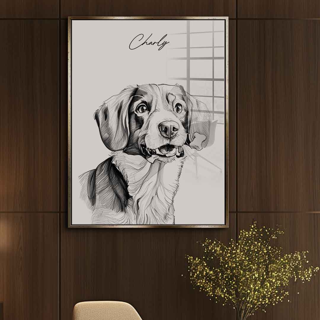 Pet Sketch Personalisierbar - Acrylglas