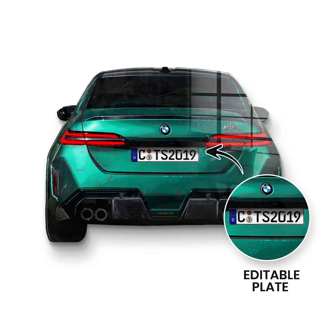 Wandskulptur BMW M5 Backside - Acrylglas - Personalisierbar