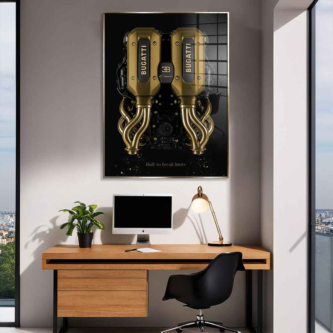 Bugatti Engine - Gold Leaf