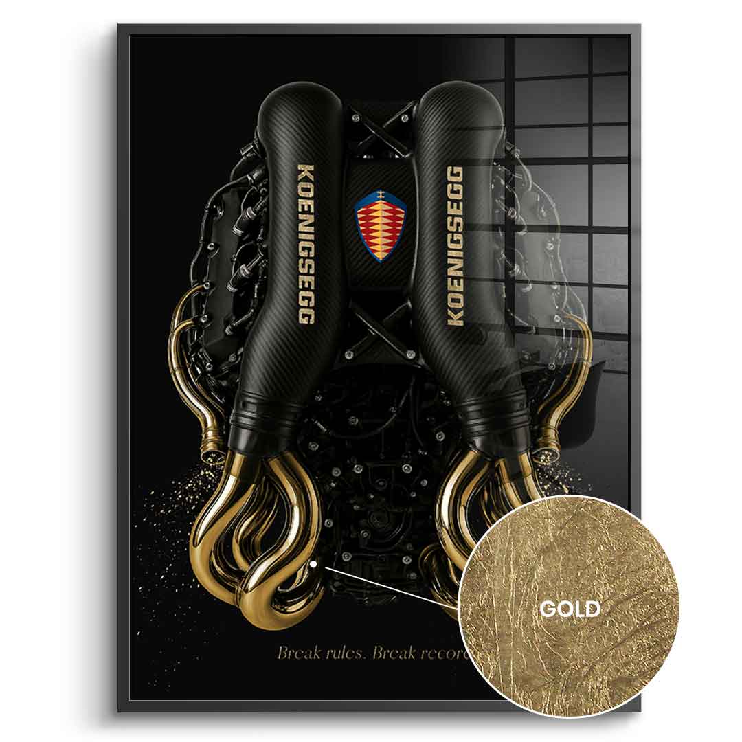 Koenigsegg Engine - Blattgold
