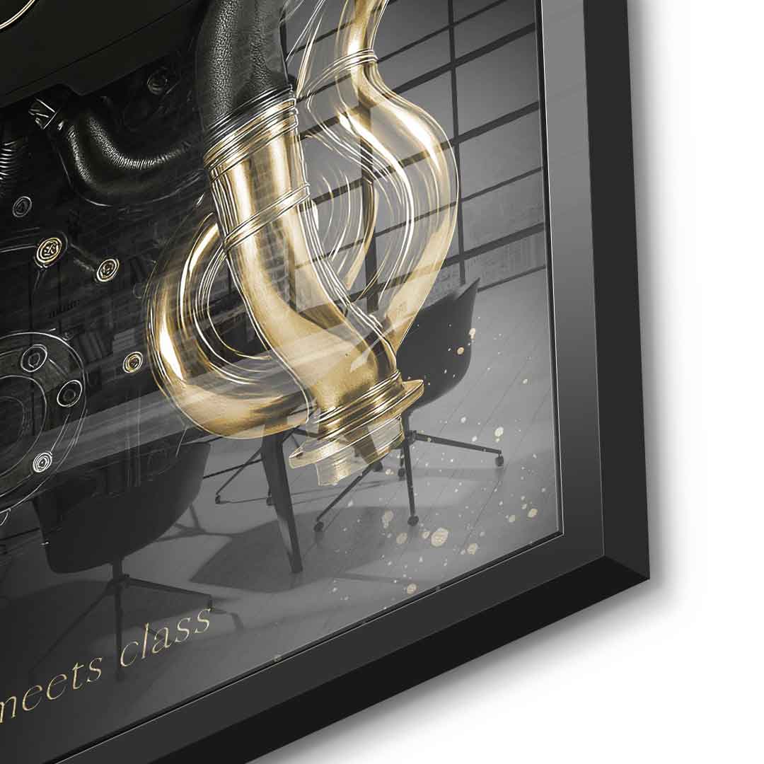 Mercedes V8 Engine - Blattgold