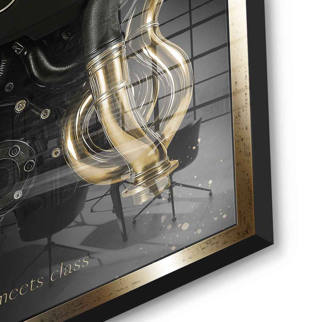 Mercedes V8 Engine - Blattgold