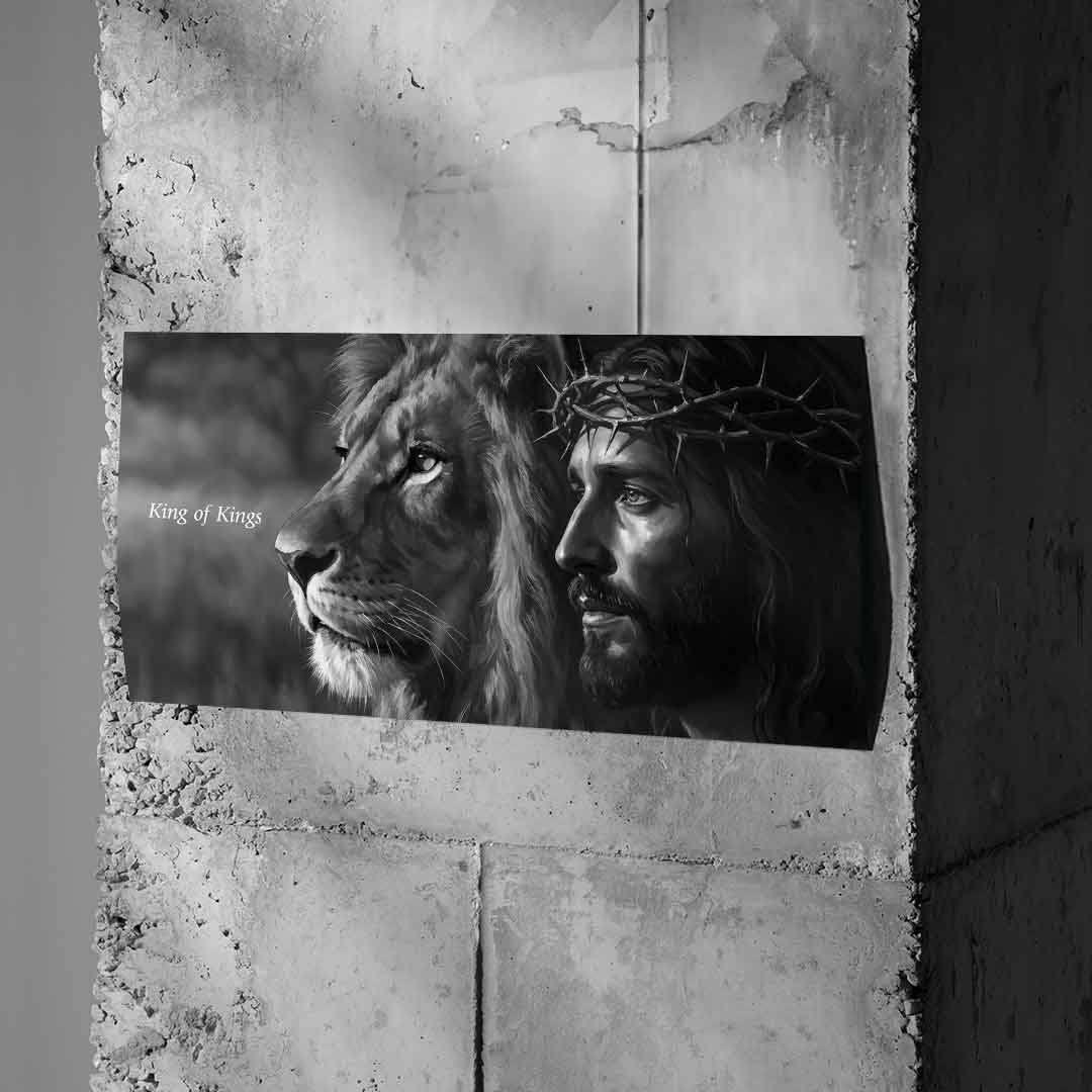 King of Kings Poster Grey Beton Wall