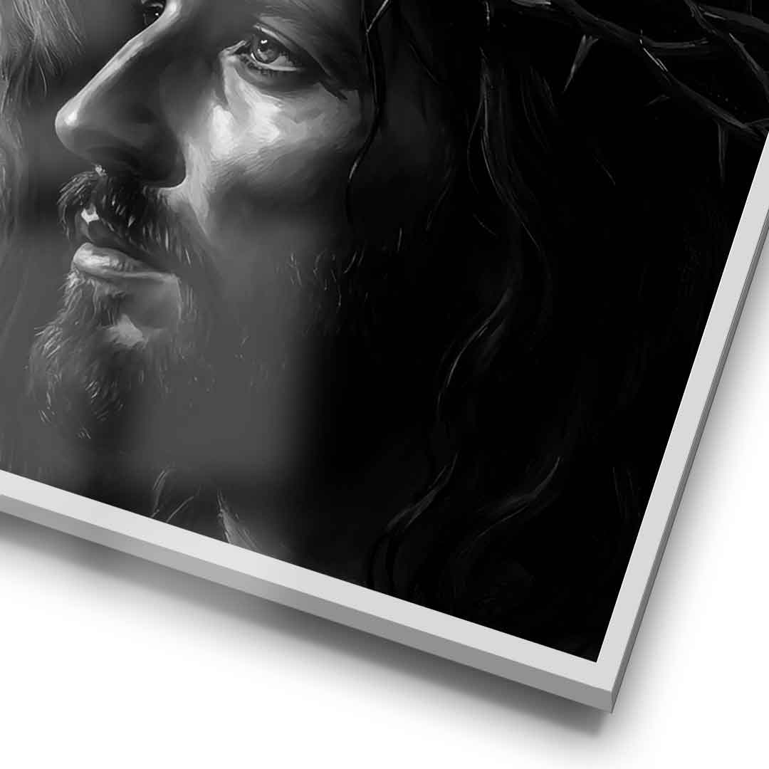 King of Kings Poster Grey Frame Detail