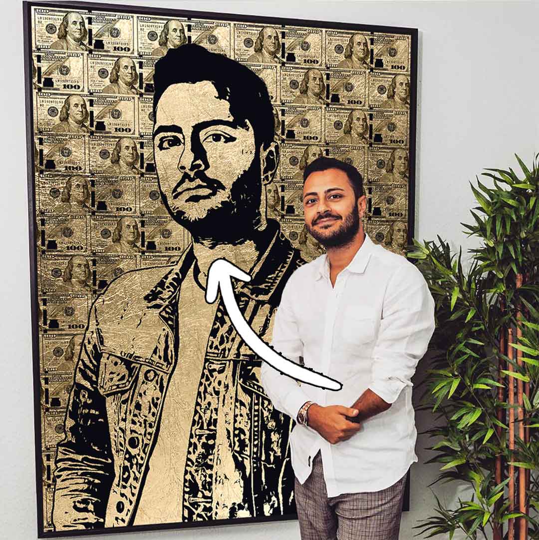 GOLD MONEY PORTRAIT - customizable
