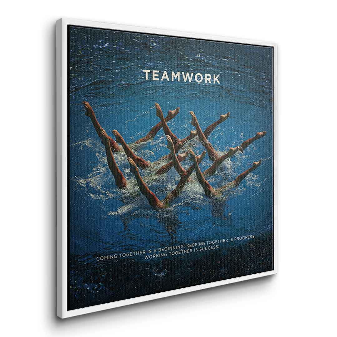 Teamwork #Schwimmen - Quadrat Edition