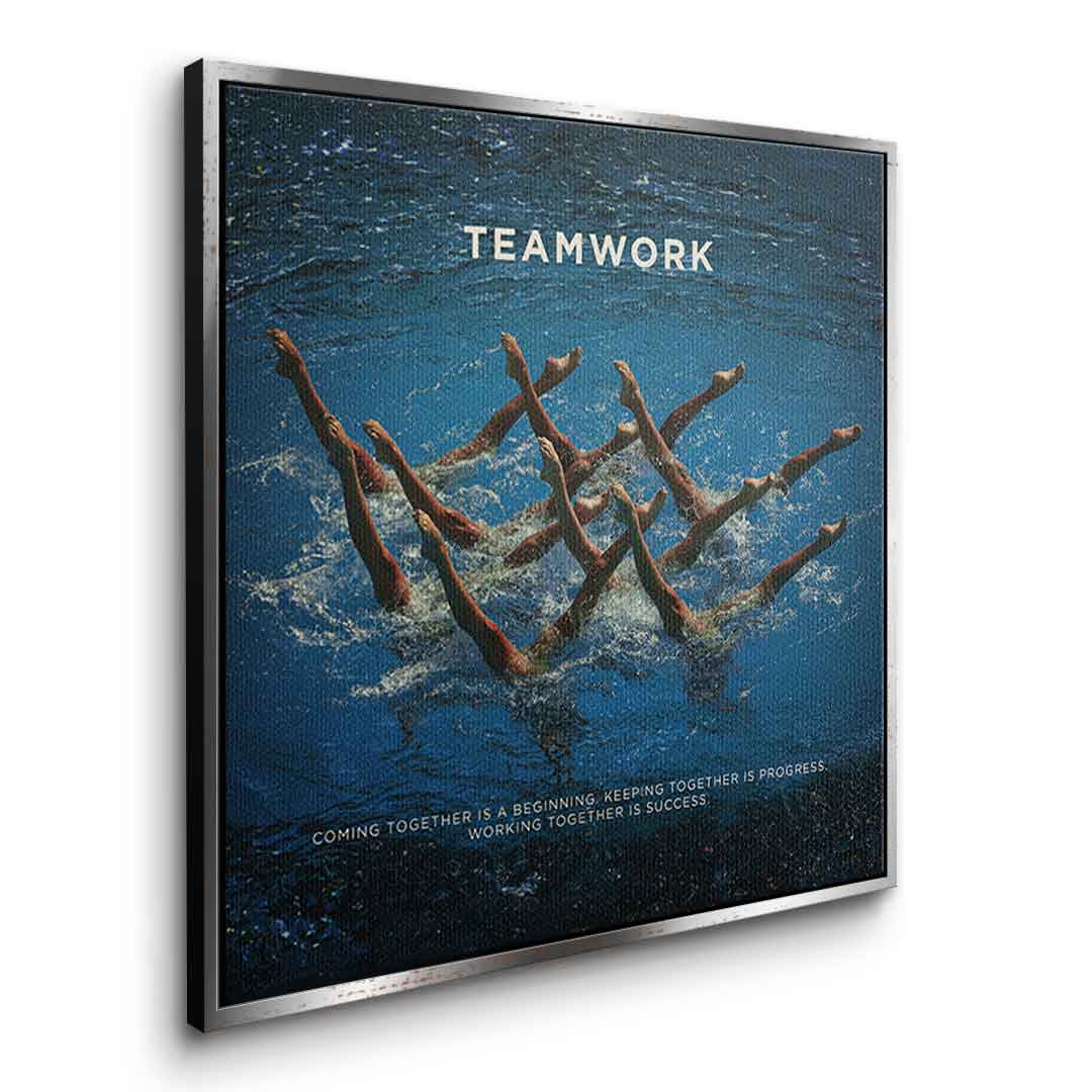 Teamwork #Schwimmen - Quadrat Edition
