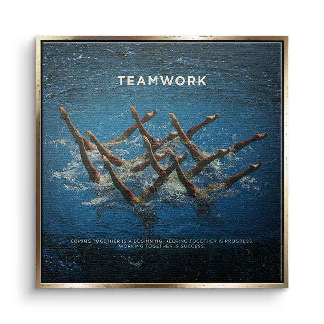 Teamwork #Schwimmen - Quadrat Edition
