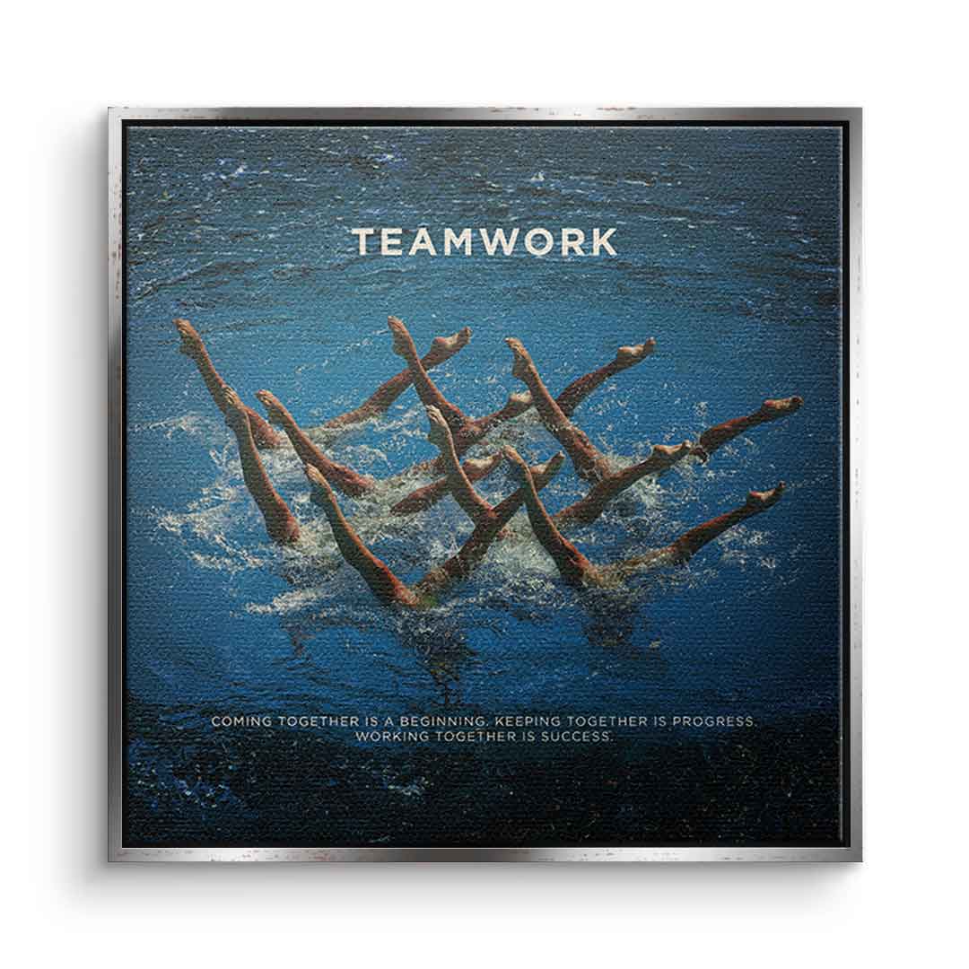 Teamwork #Schwimmen - Quadrat Edition