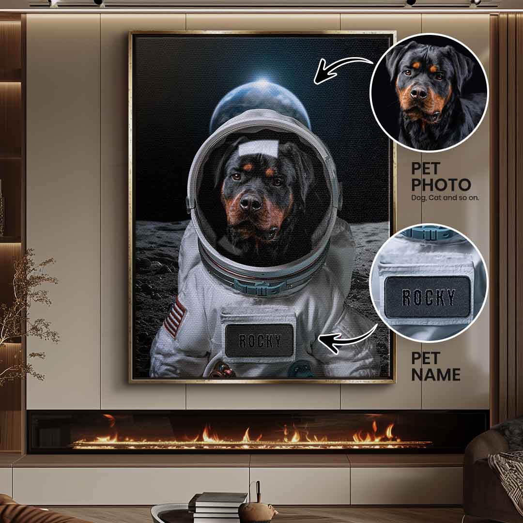 Astronaut Zwierzak Portret Personalizowany