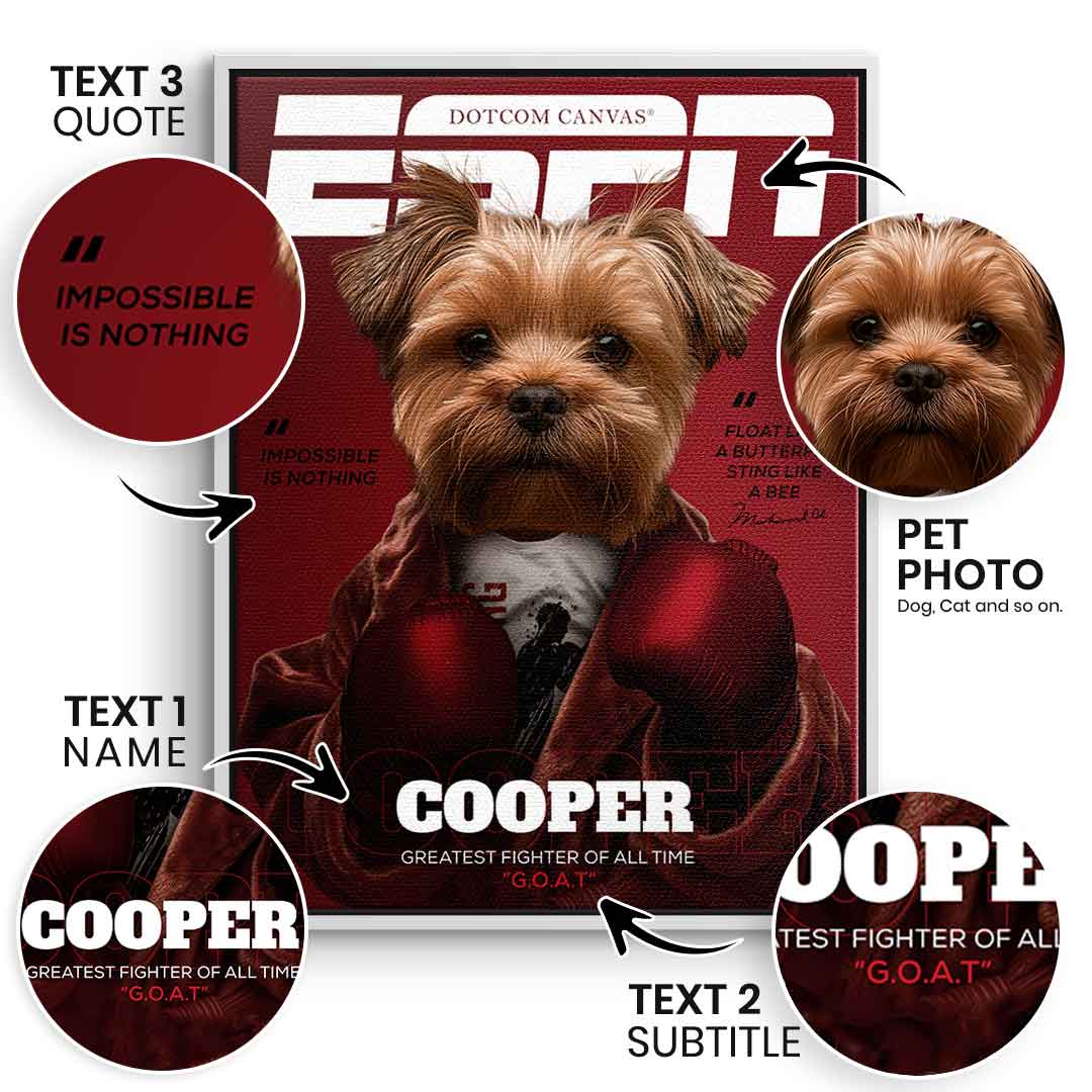 ESPN Magazine Pet Portrait Customizable