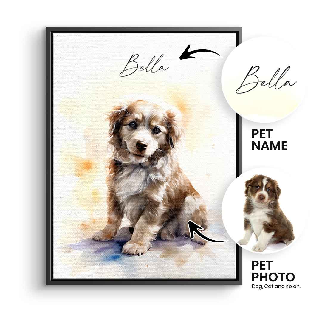Watercolor Pet Portrait Personalizable