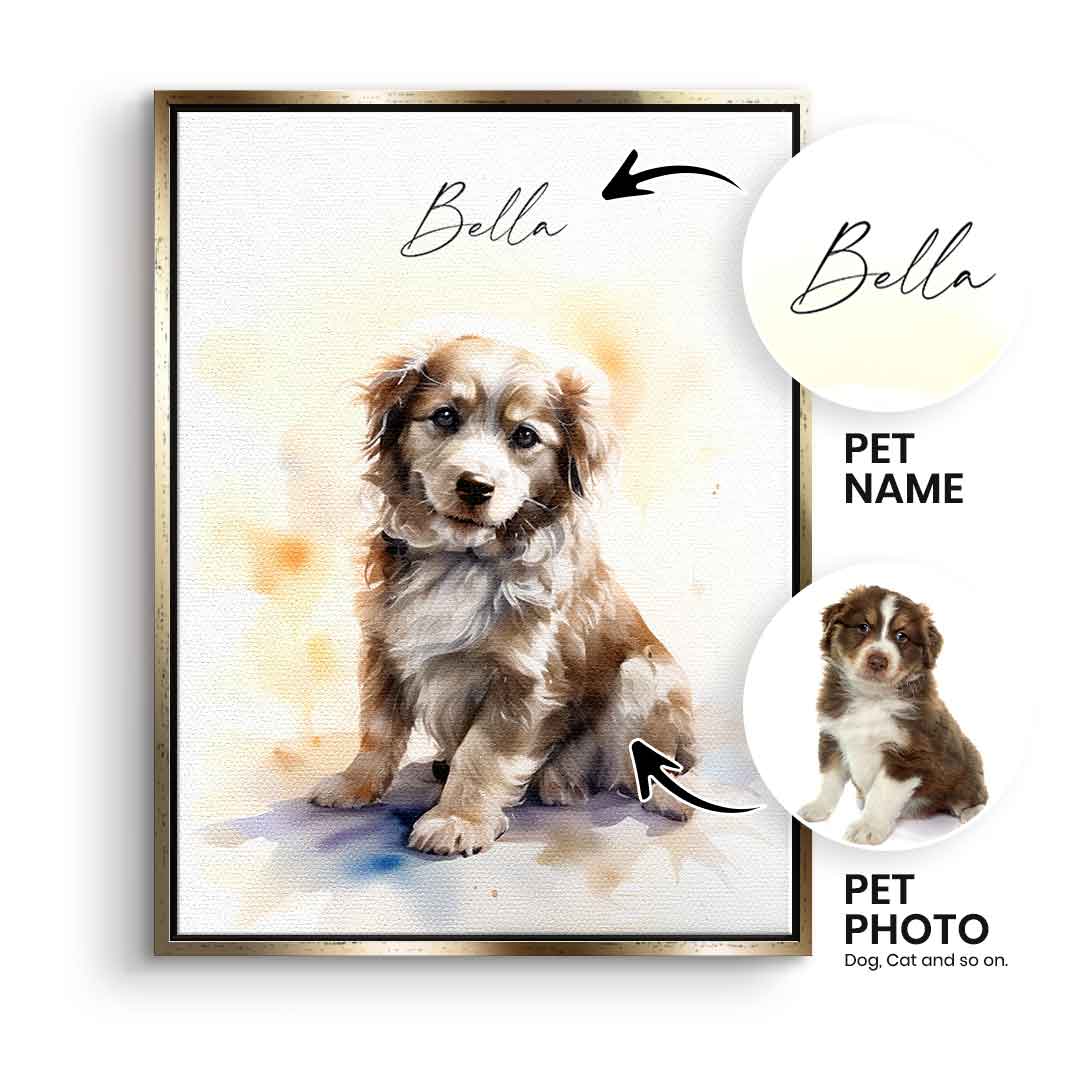 Watercolor Pet Portrait Personalizable