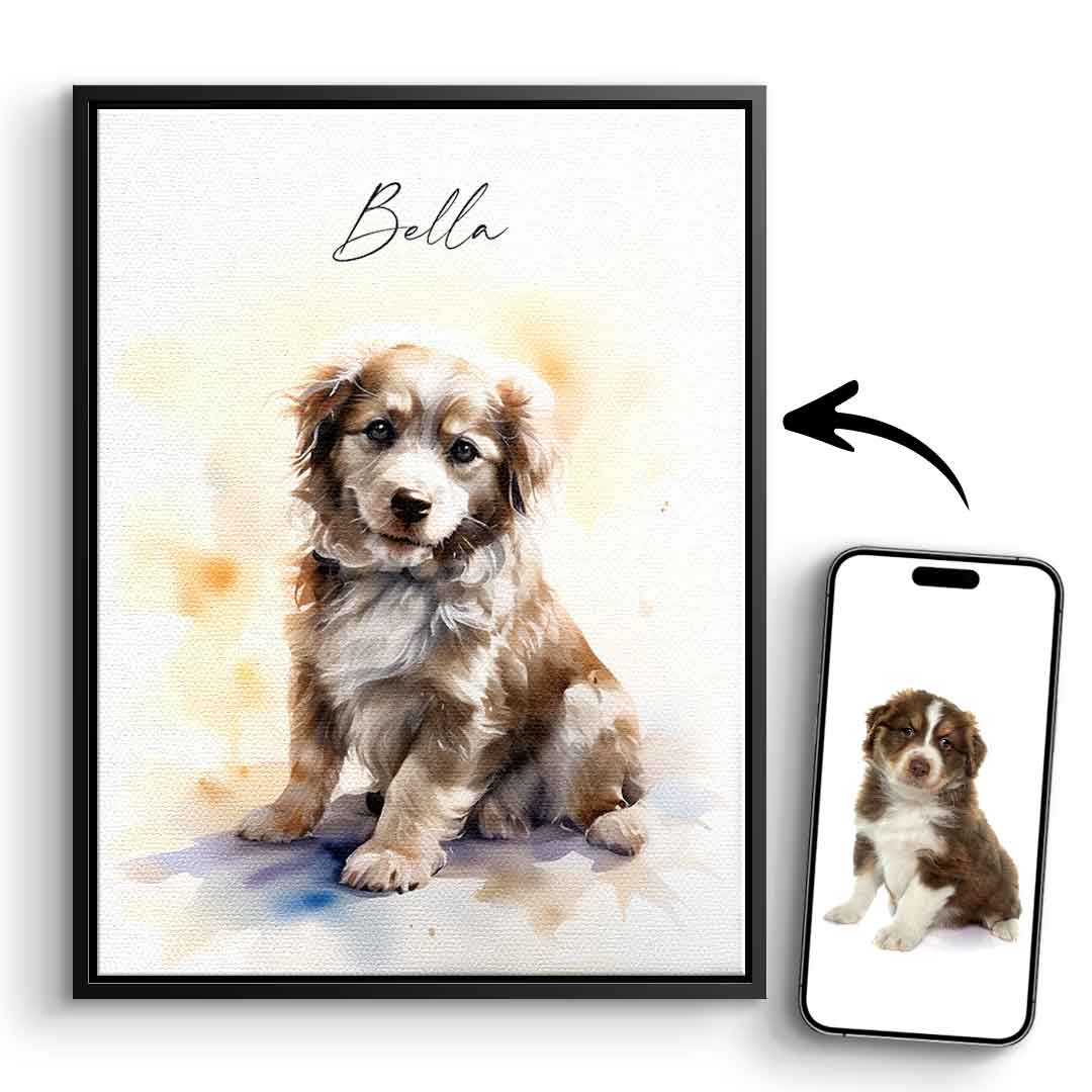 Watercolor Pet Portrait Personalizable