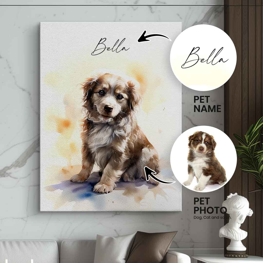 Watercolor Pet Portrait Personalizable
