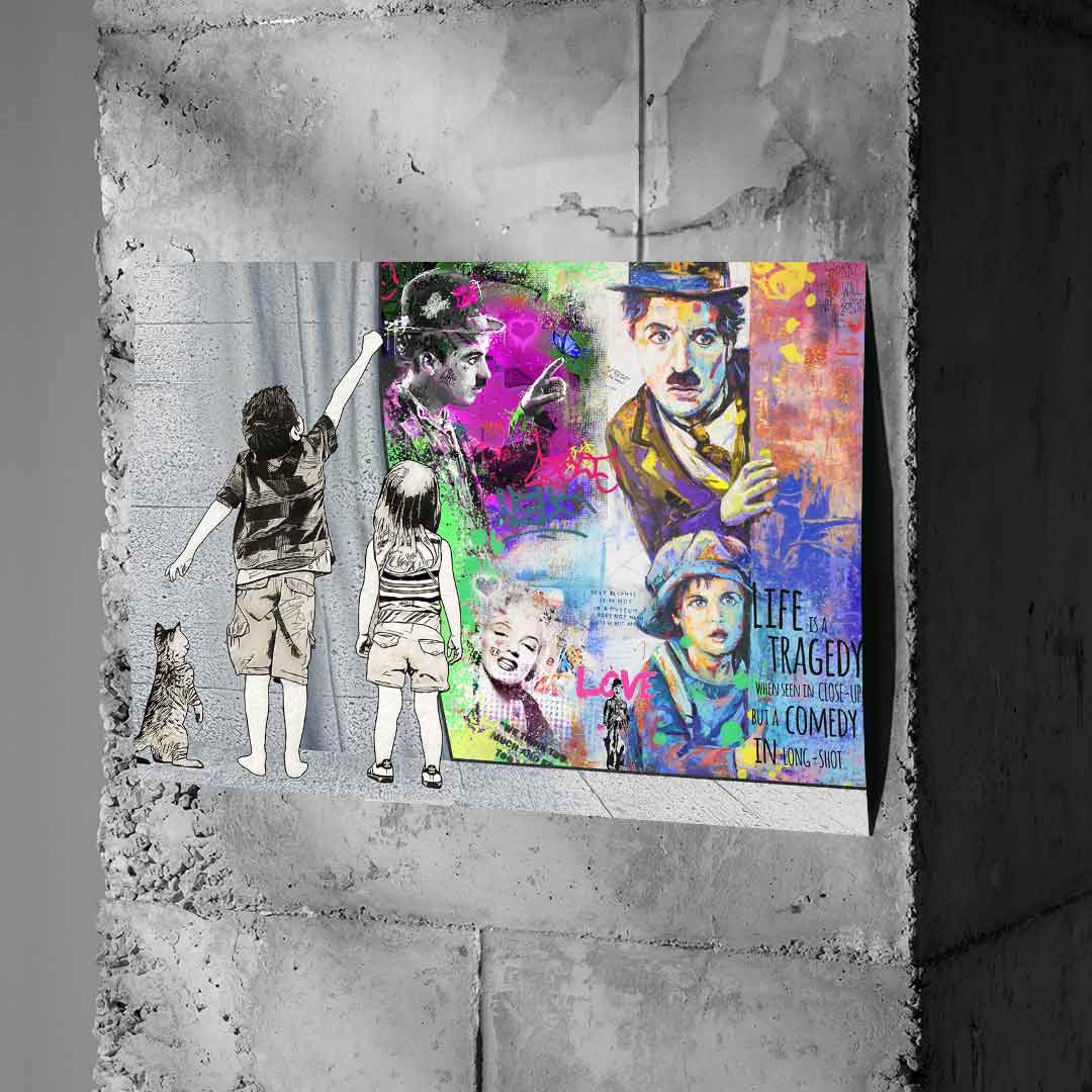 Banksy Curtain - Plakat