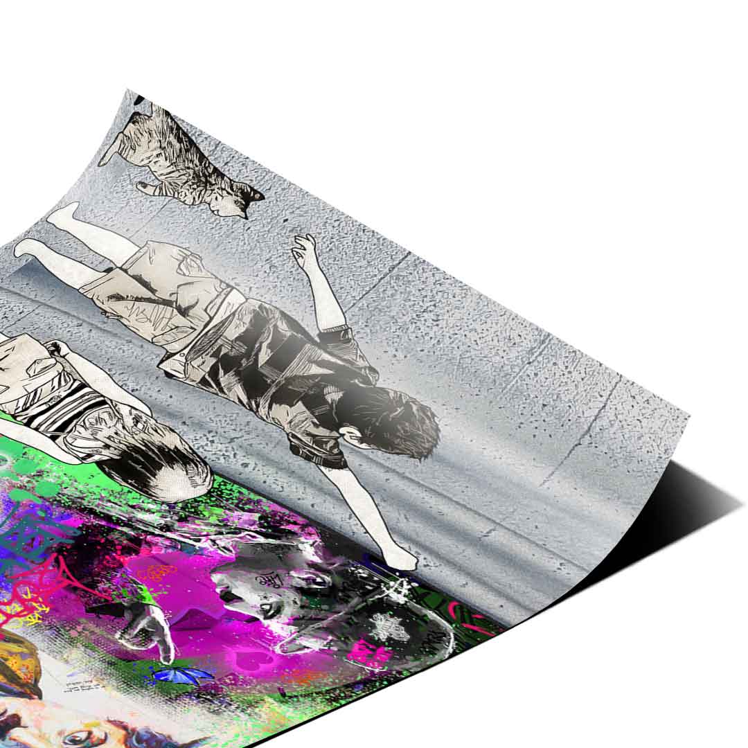 Banksy Curtain - Plakat