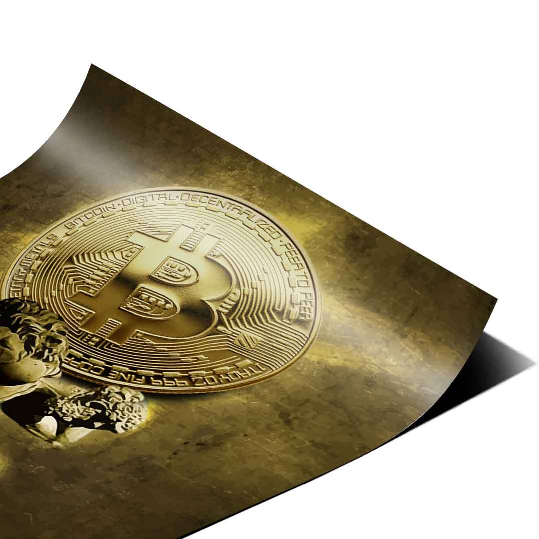 Bitcoin Statue - Poster