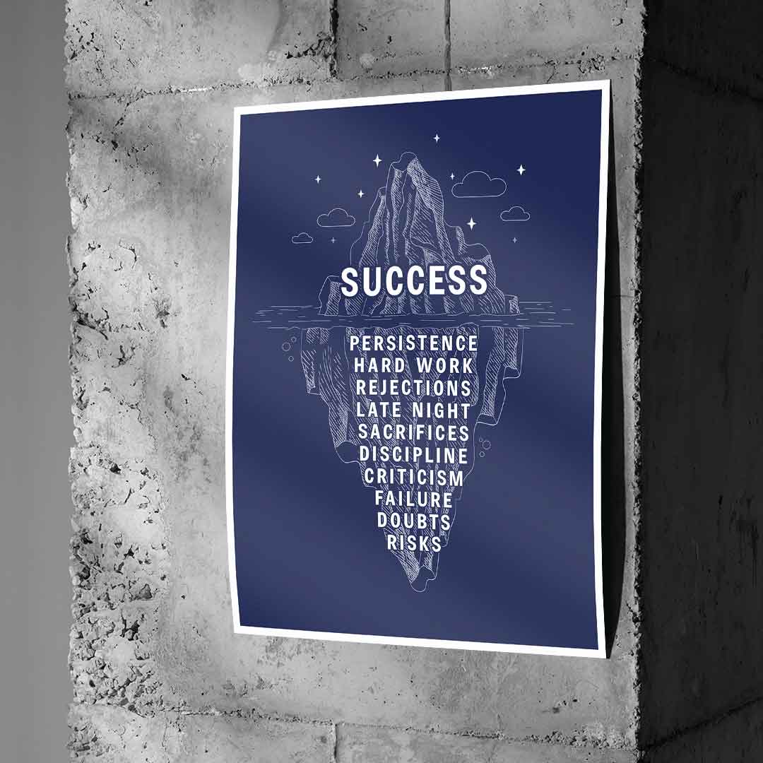 Góra lodowa sukcesu #infografika - Plakat