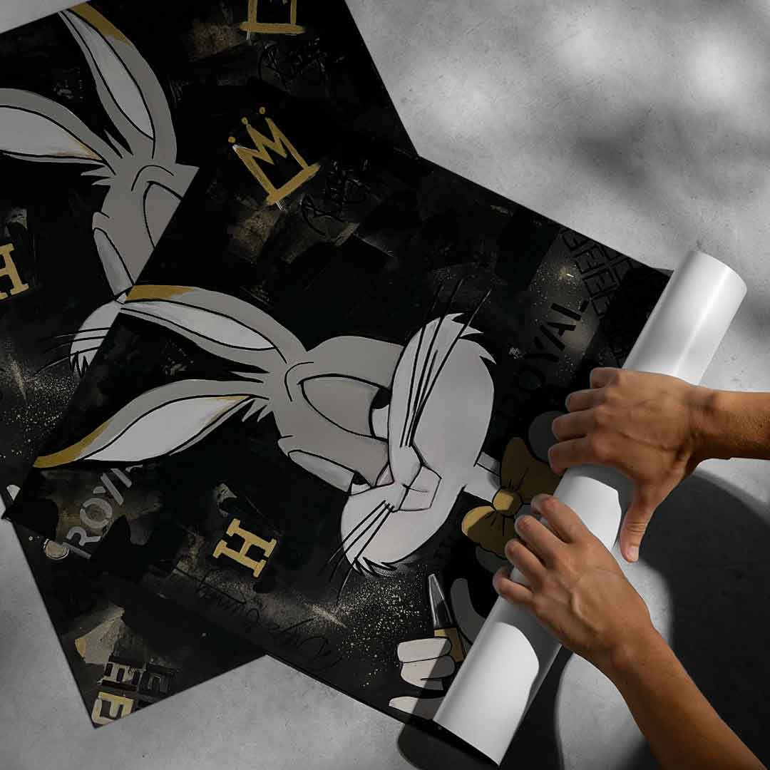 Elegancki królik - plakat
