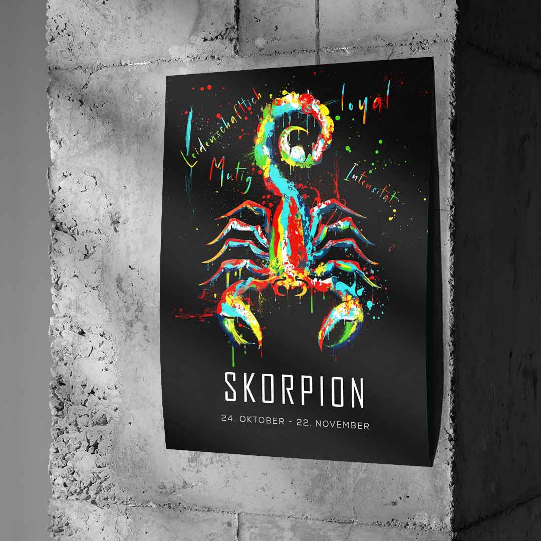 ZNAK ZODIAKU SKORPION - Plakat