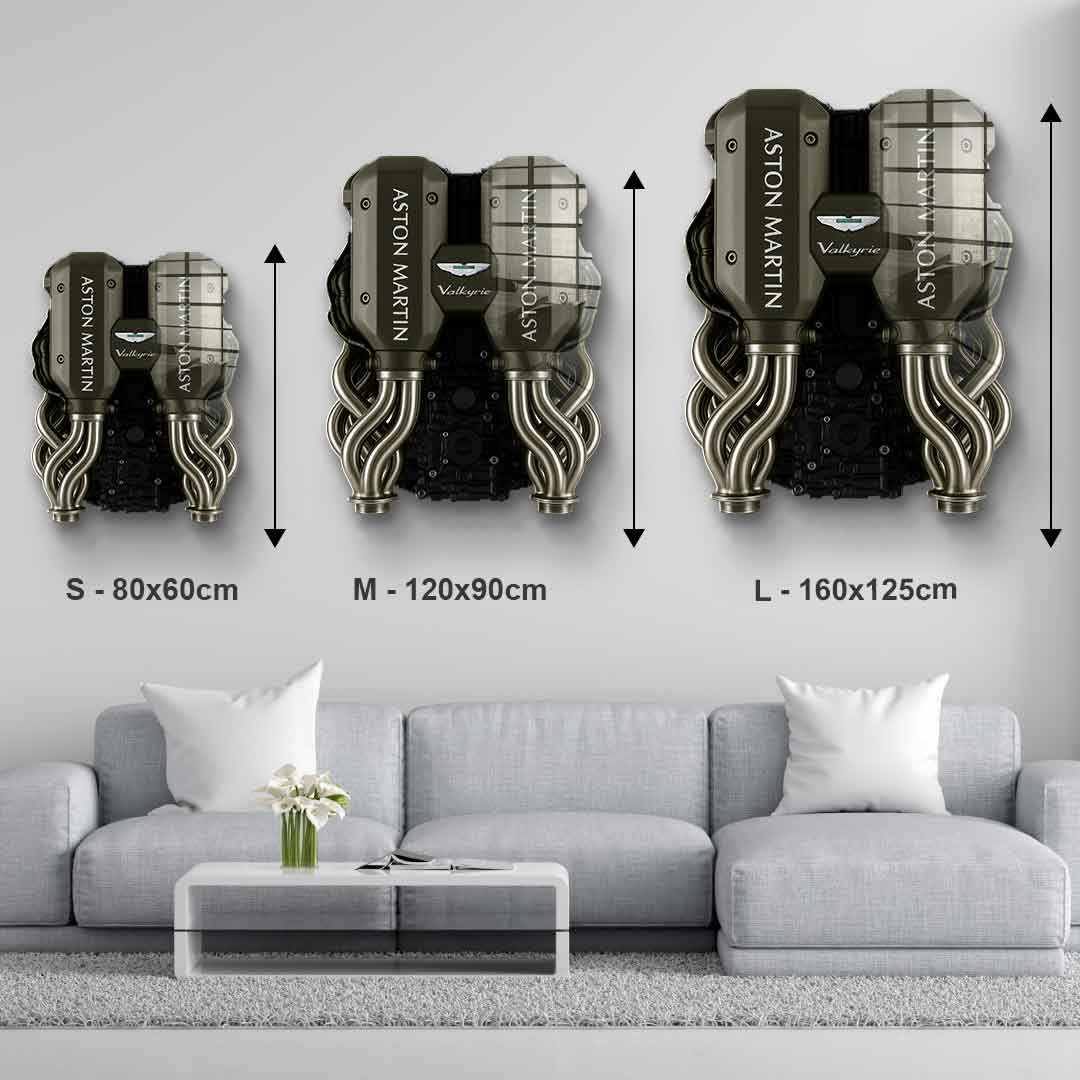 Wandskulptur Aston Martin Engine - Acrylglas