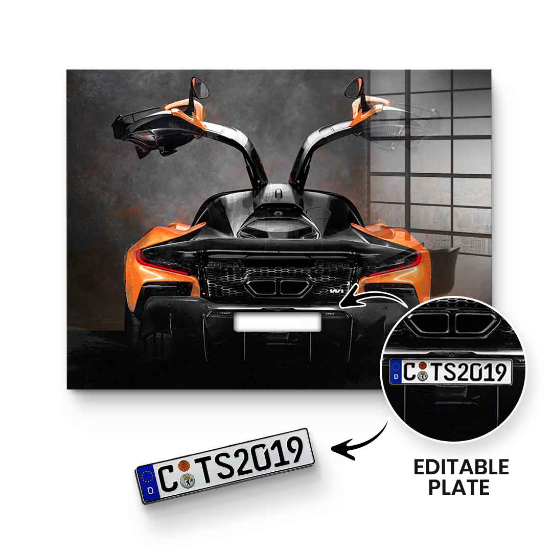 Mclaren Backside - Acrylglas - Personalisierbar
