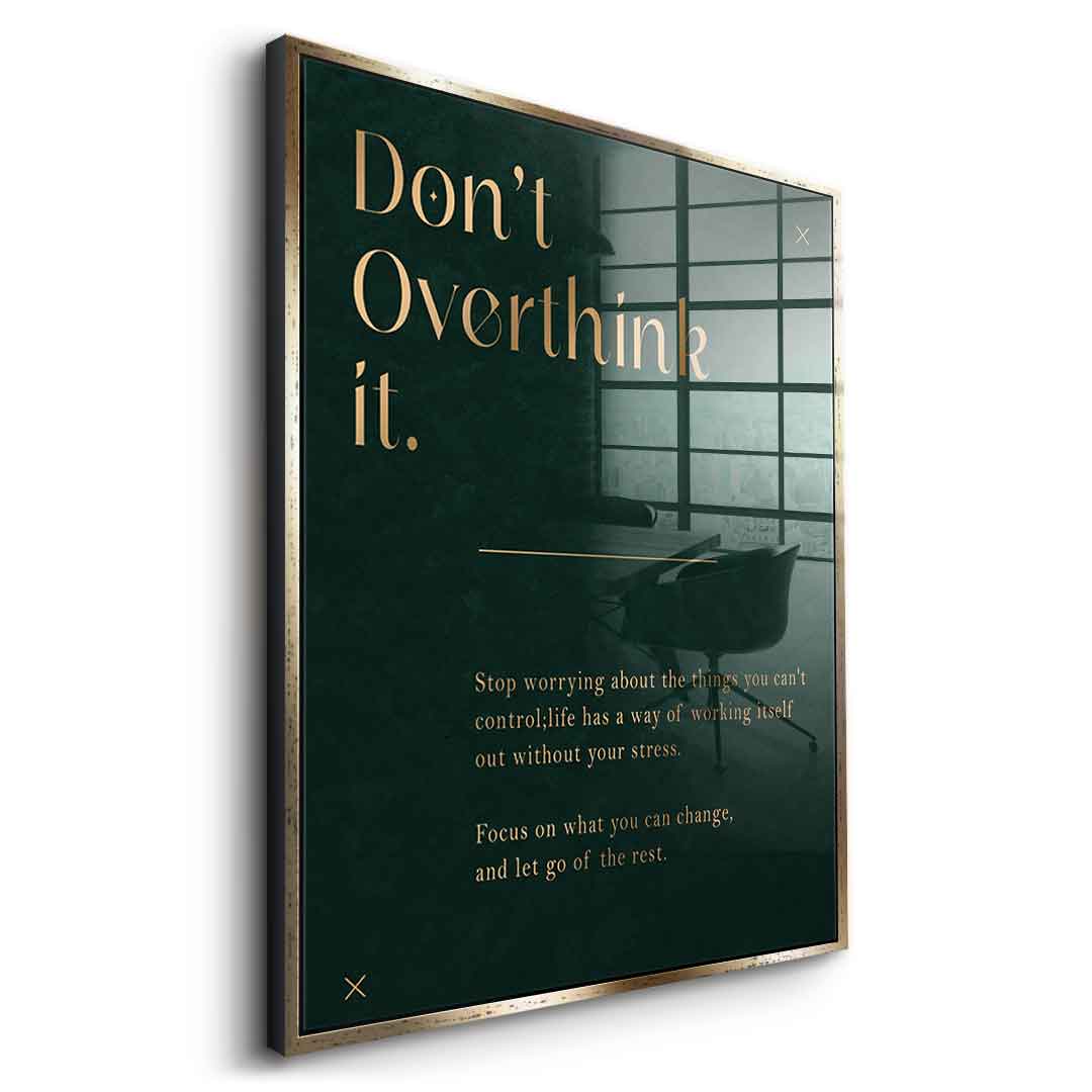 DOTCOMCANVAS Acrylglasbild Don't Overthink it. mit silbernem Rahmen, Seitenansicht