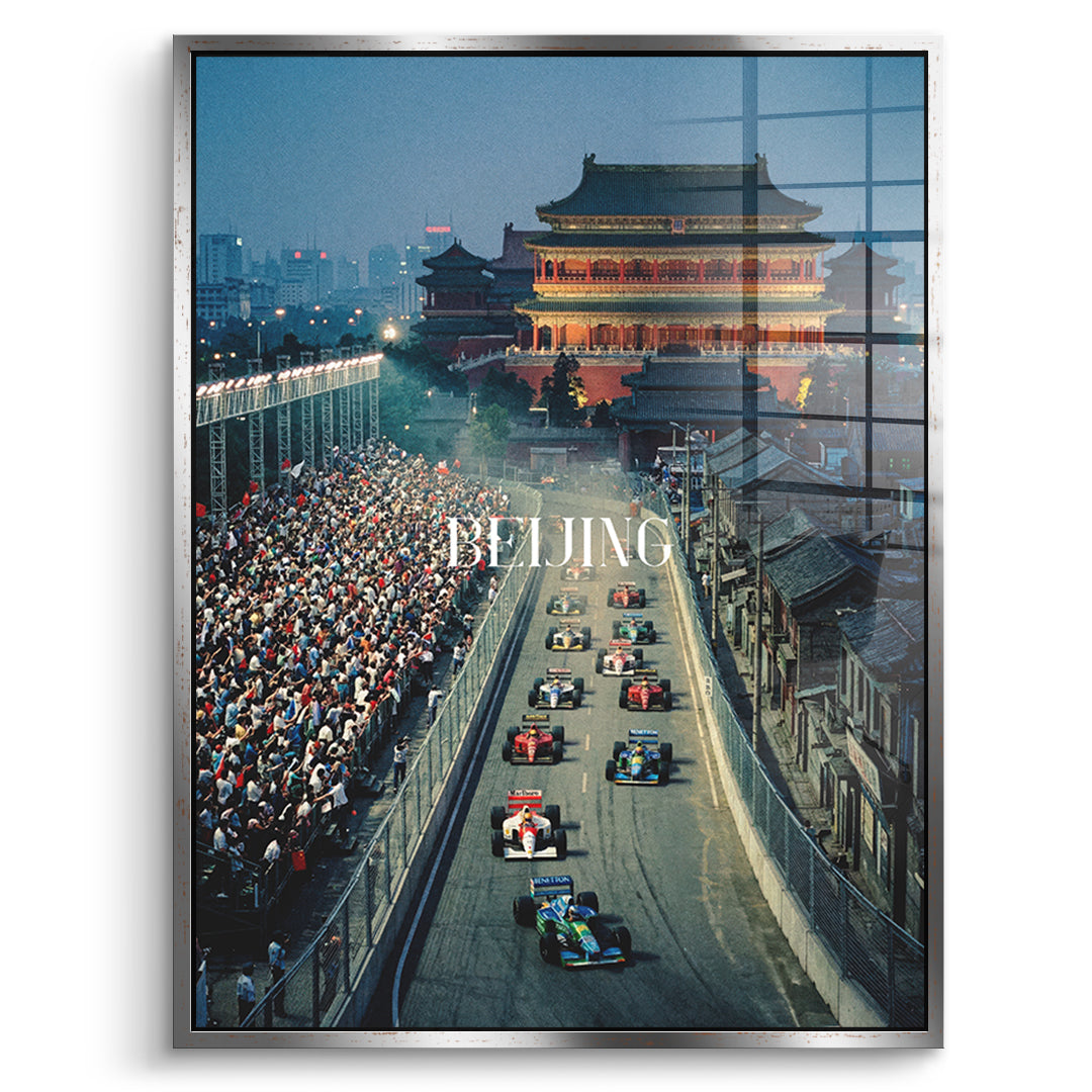 Beijing F1 Acrylglas - Silberner Rahmen