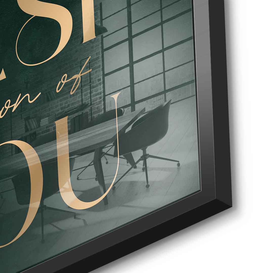 Be the Best Acrylglasbild Detailaufnahme – Motivation Typografie