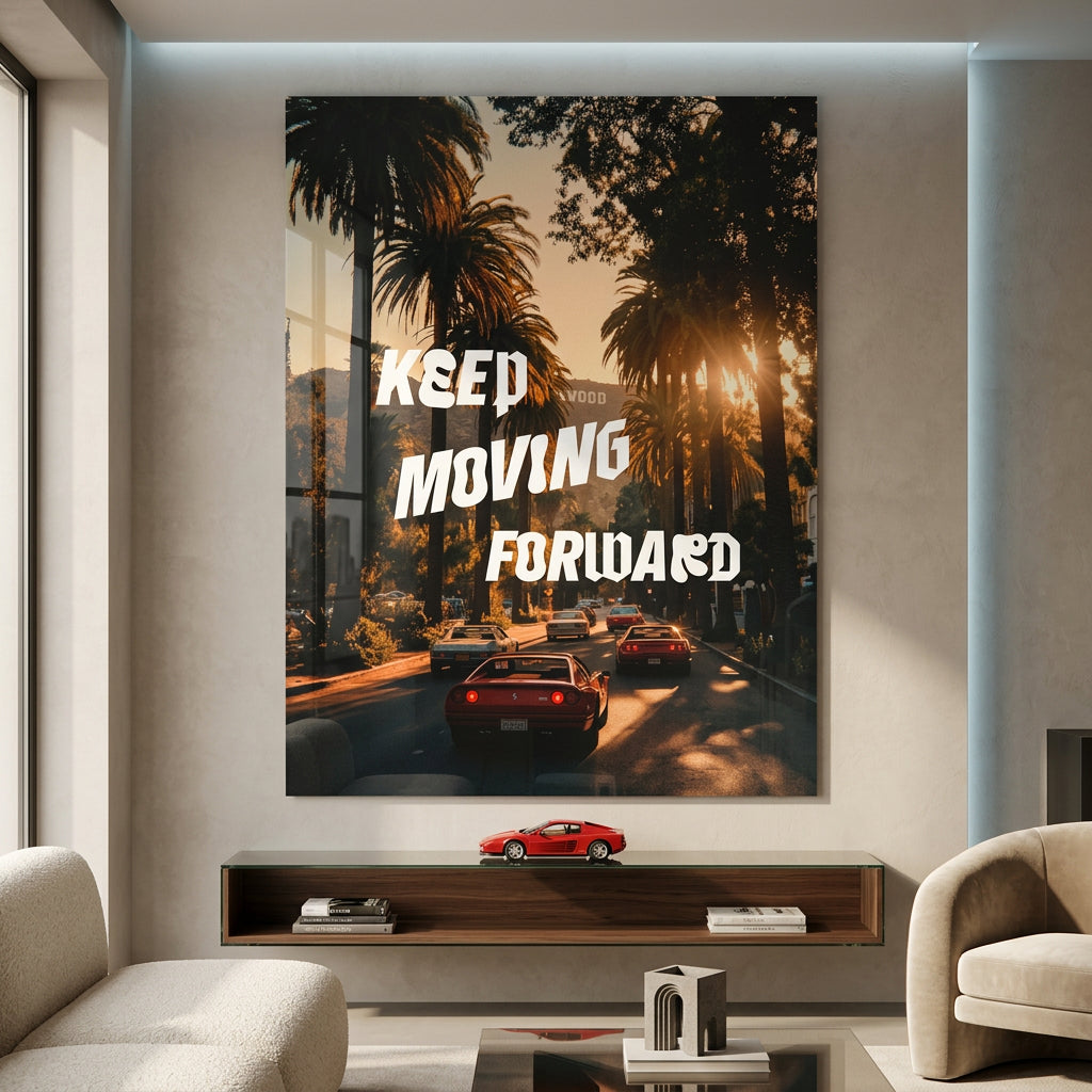 Keep moving forward Acrylglasbild Room