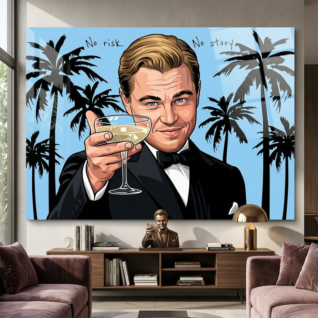 No risk. No story Acrylglasbild Wohnzimmer Wandbild