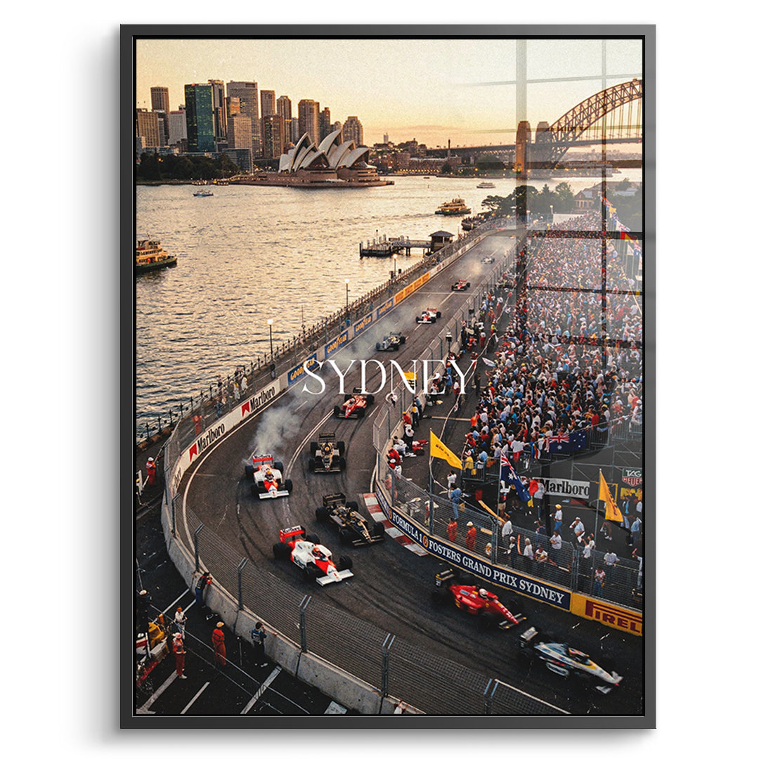 Sydney F1 Acrylglas - Schwarzer Rahmen