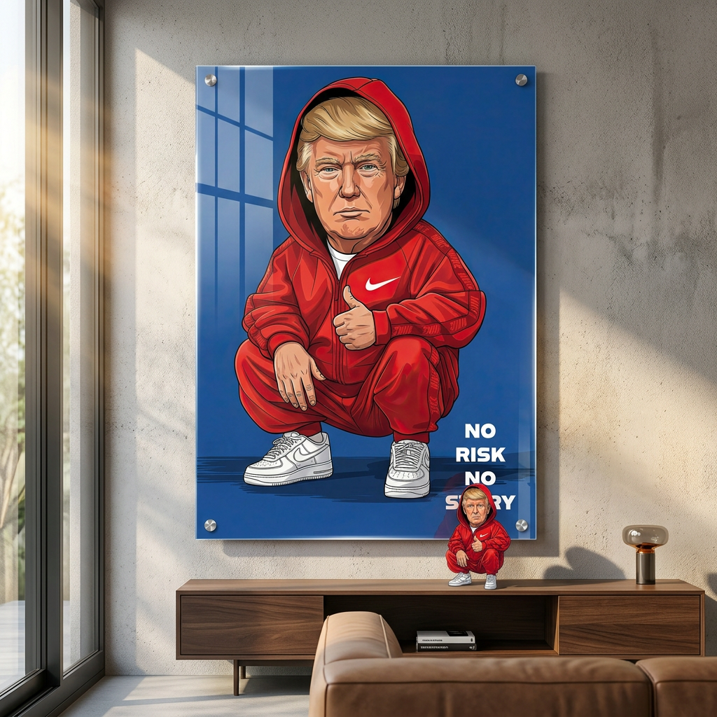DOTCOMCANVAS Trump Swag Acrylglasbild Wohnraum Ambiente