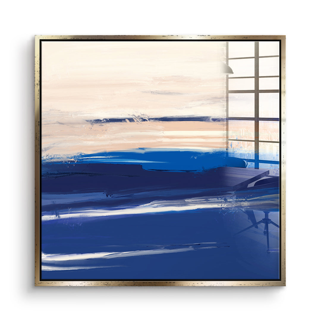 DOTCOMCANVAS As it was enough Acrylglasbild Vorderansicht goldener Rahmen