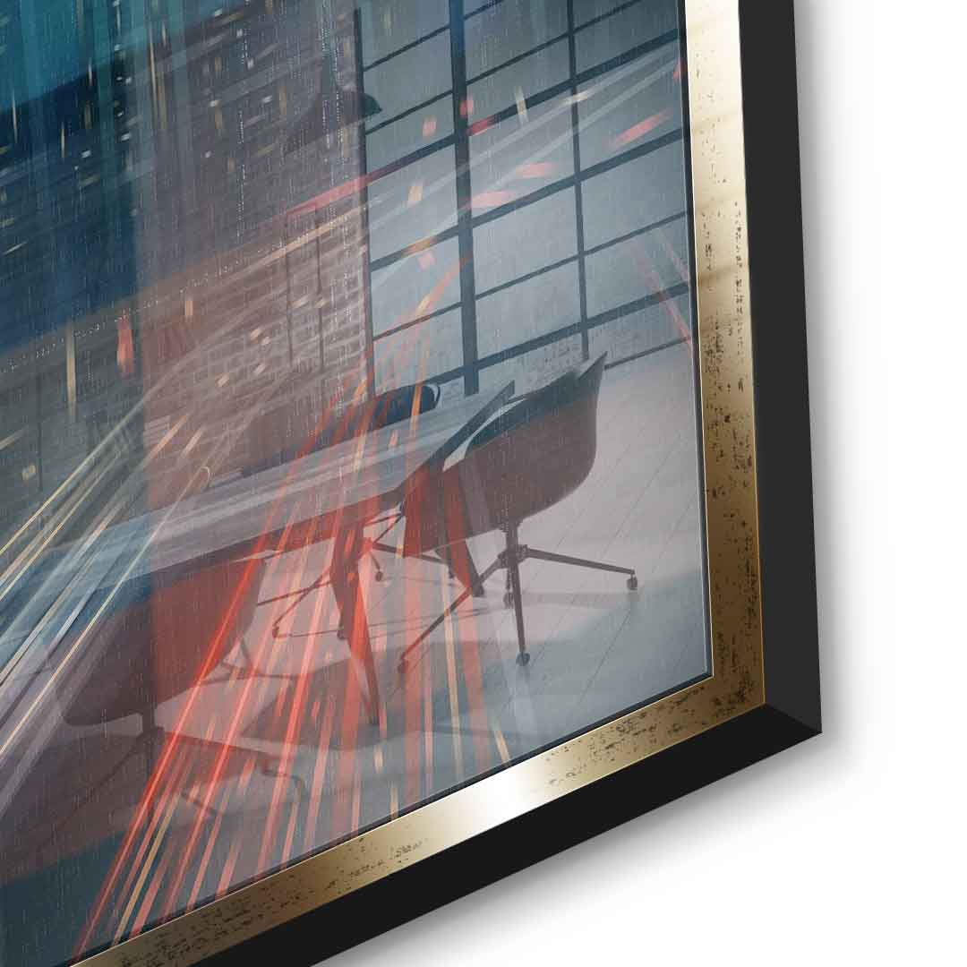 Night City with Speed - Acrylglasbild Detail
