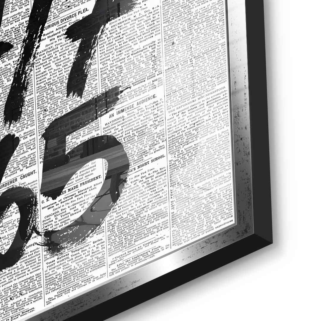 DOTCOMCANVAS Hustle 24/7 Acrylglasbild Detail Silber Rahmen
