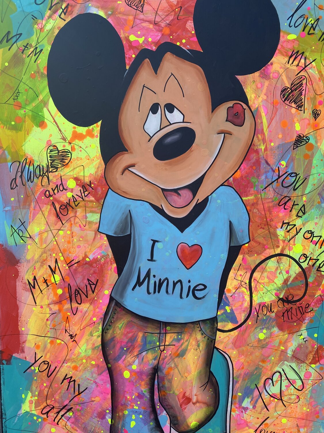 Mickey Loves Minni Original – Detail