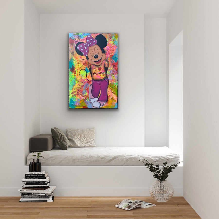 Minni Loves Mickey Original – Detail