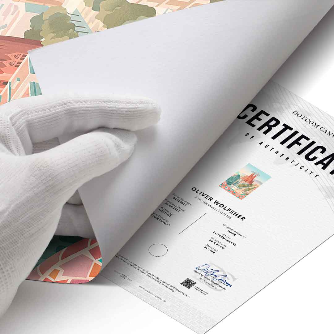 Barcelona Poster Certificat-Vertical