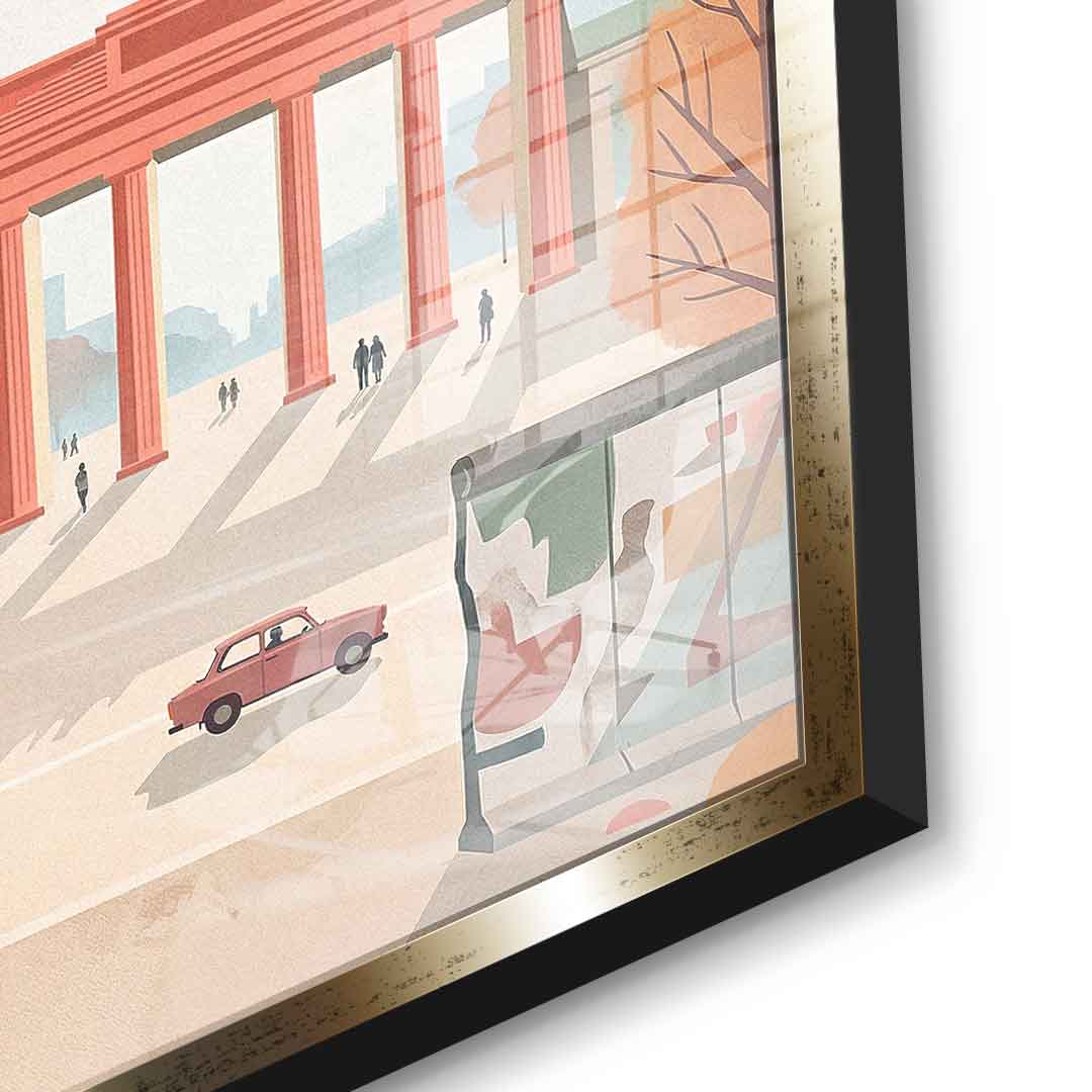 DOTCOMCANVAS Berlin Acrylglasbild Vorderansicht mit schwarzem Rahmen