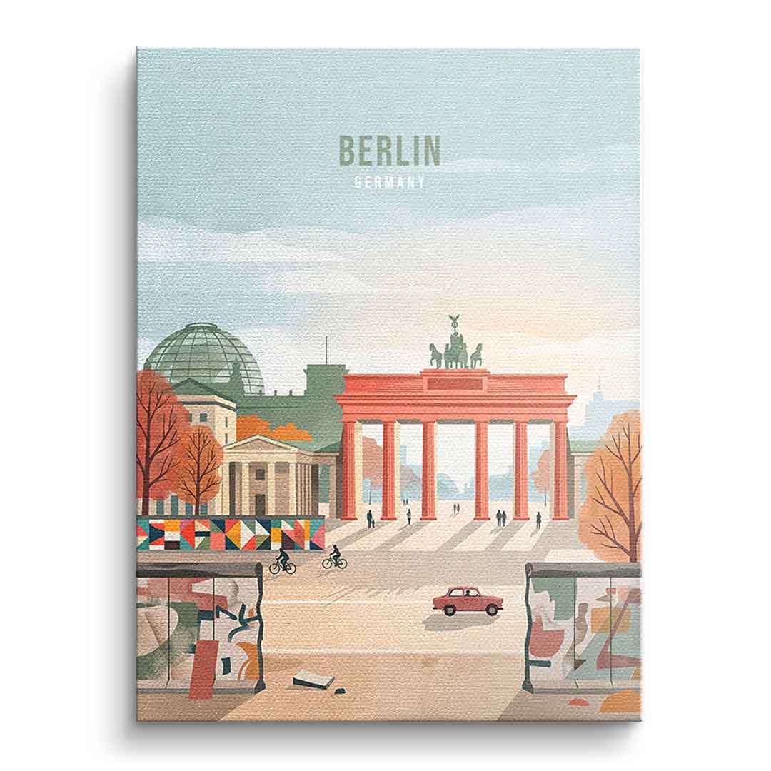DOTCOMCANVAS Berlin Leinwandbild Vorderansicht ohne Rahmen (korrekt)