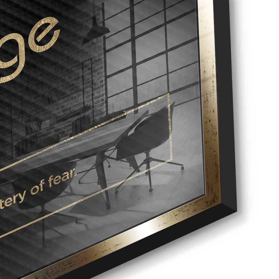 DOTCOMCANVAS® Courage (Co) Acrylglasbild Version Schwarz – Detailansicht 2