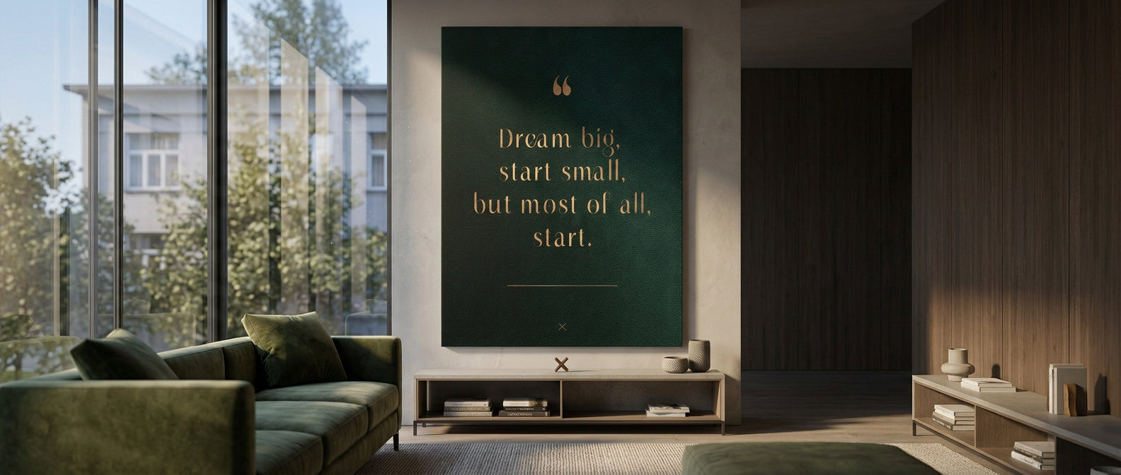 DOTCOMCANVAS Dream Big Leinwandbild Website Banner