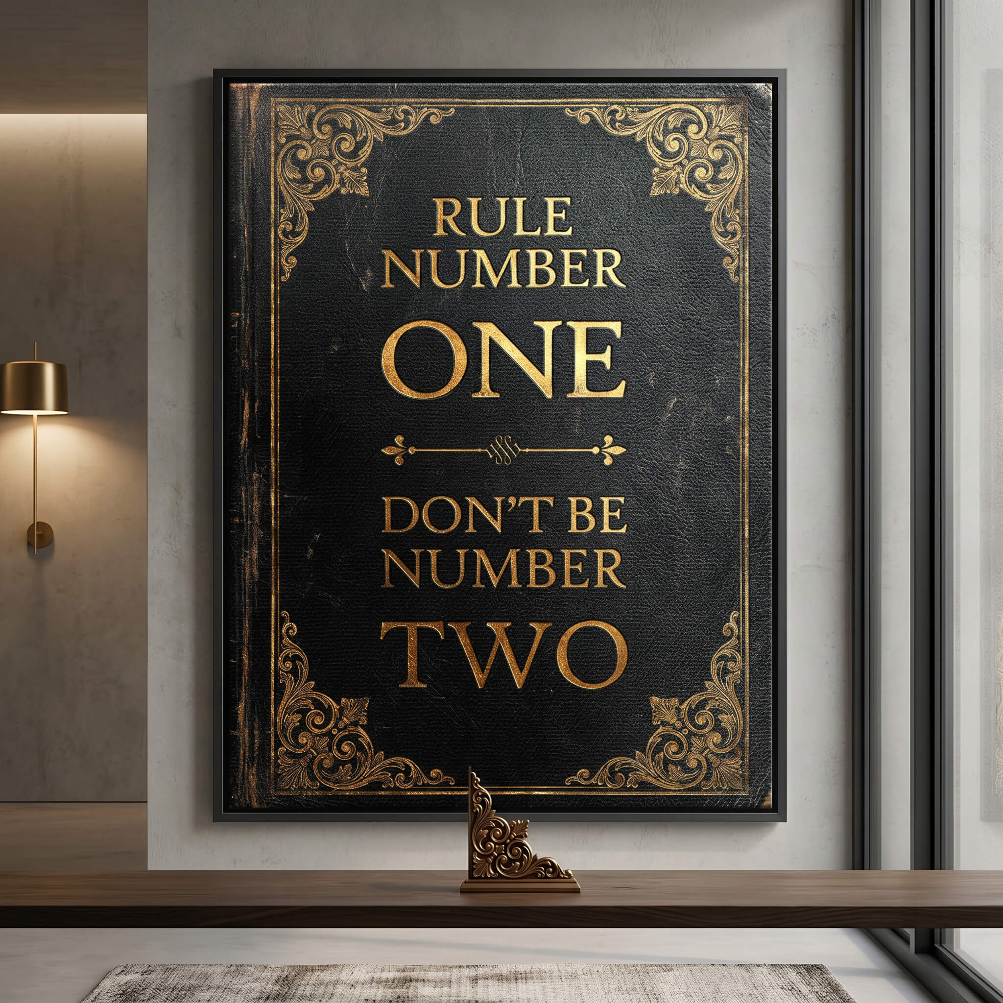 DOTCOMCANVAS® Rule Number One Leinwandbild – im Raum